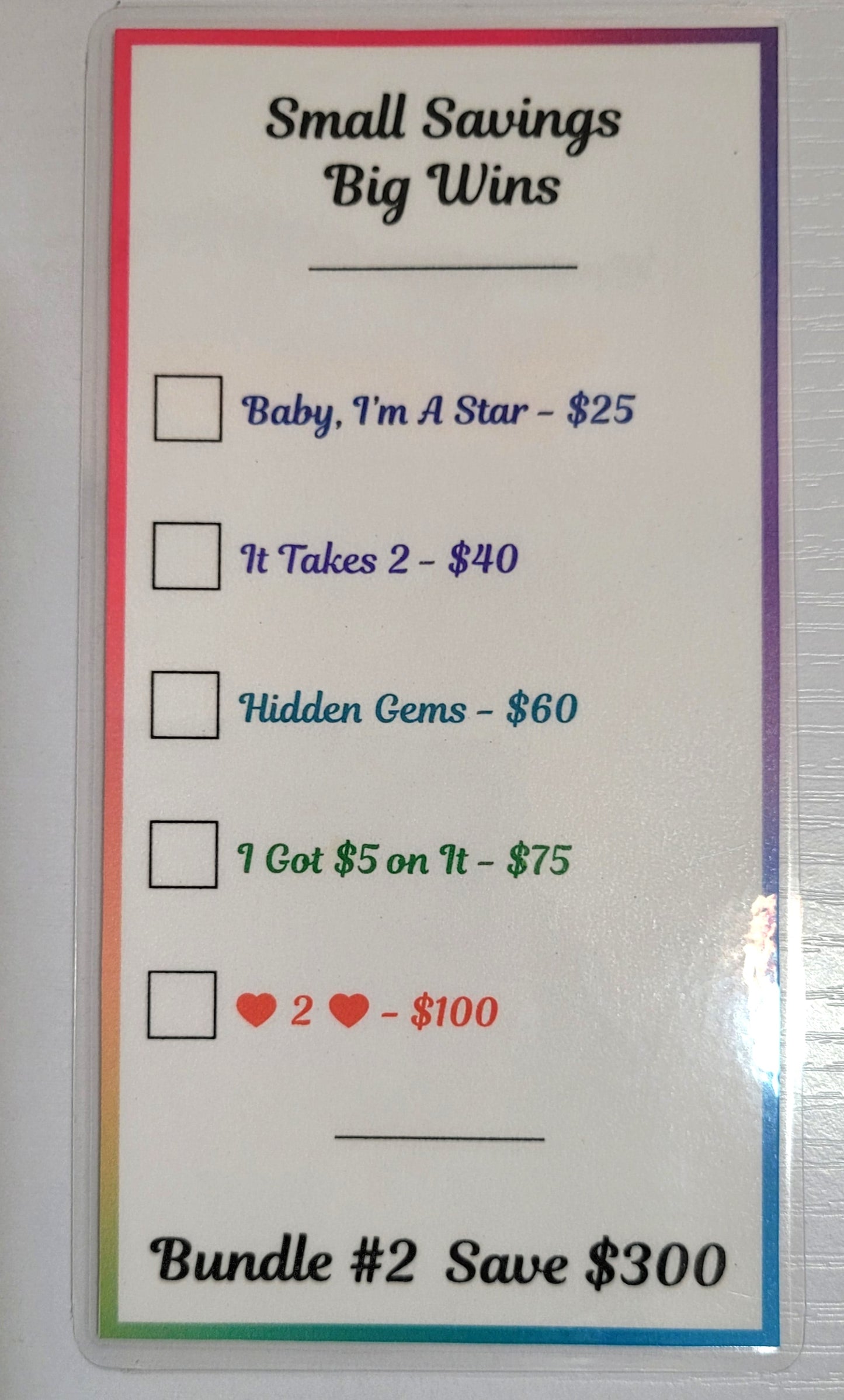 Small Savings = Big Wins 5 Challenges Bundle #2 With Dashboard and Envelope