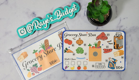 Grocery Store Run 3-Way Savings Challenge with Envelope & Dashboard