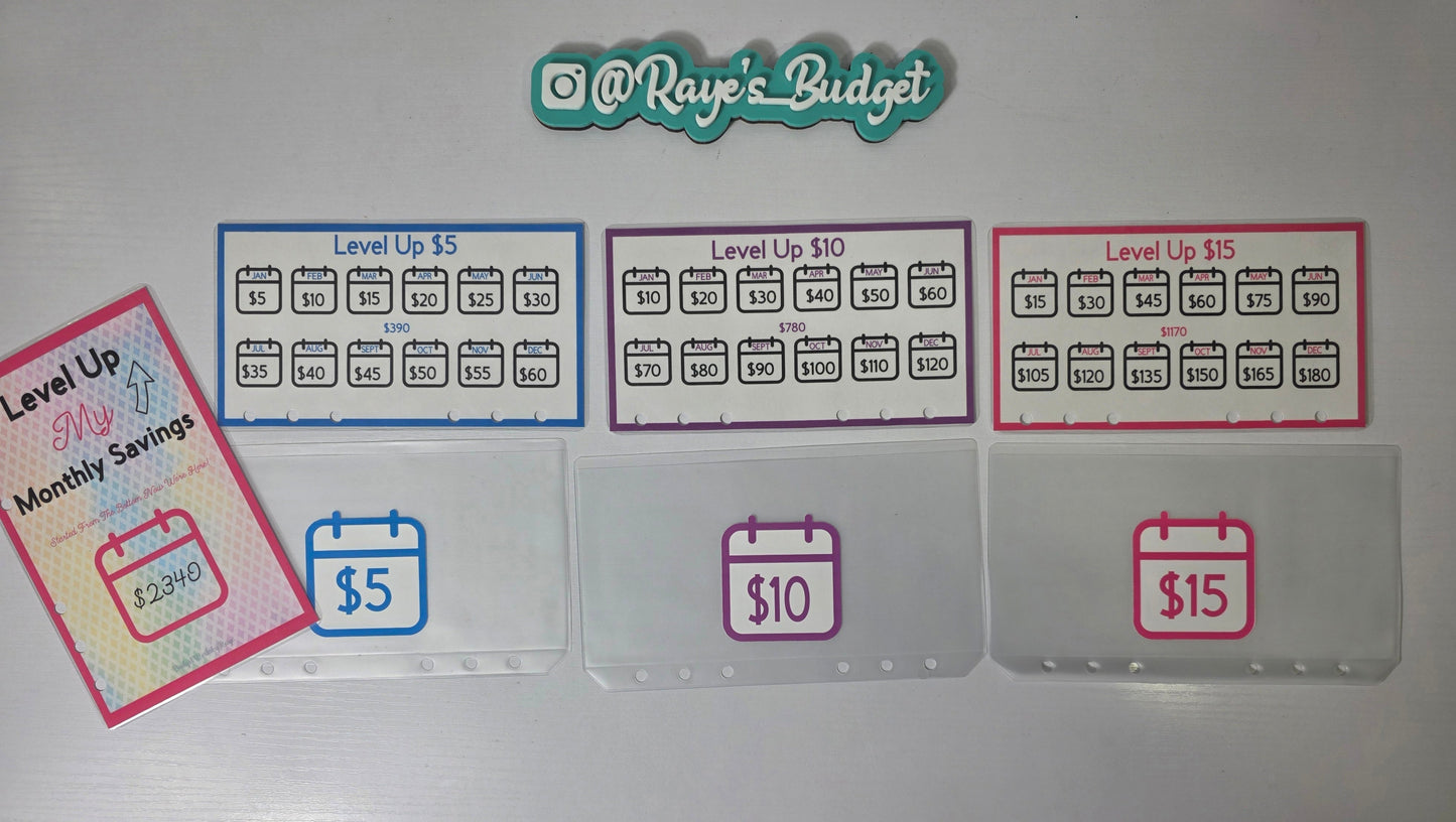 Level Up My Monthly Savings - Save $2340 (BINDER NOT INCLUDED)