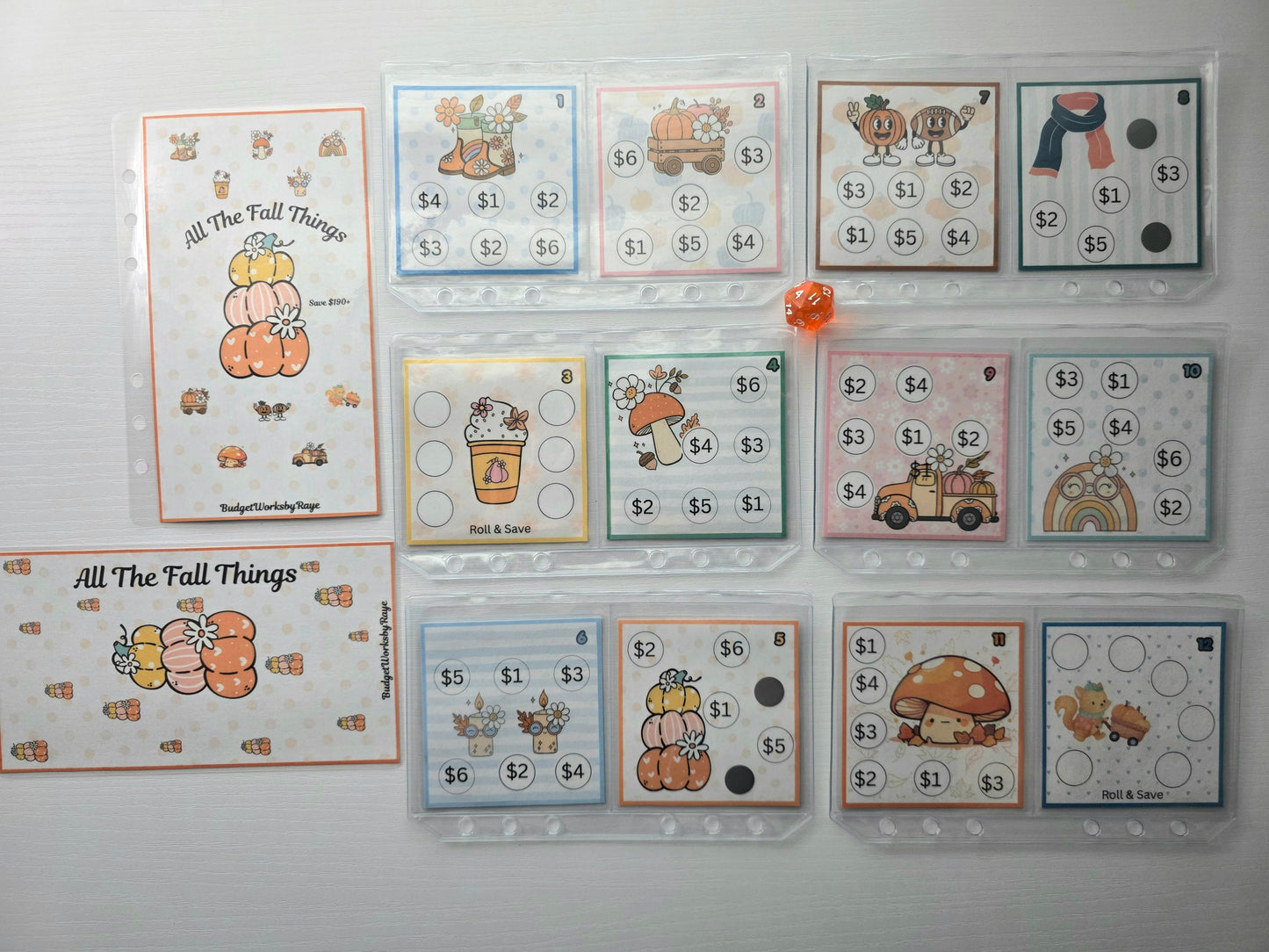 All The Fall Things Mini Savings Challenge Bundle (Binder in Pic not included)